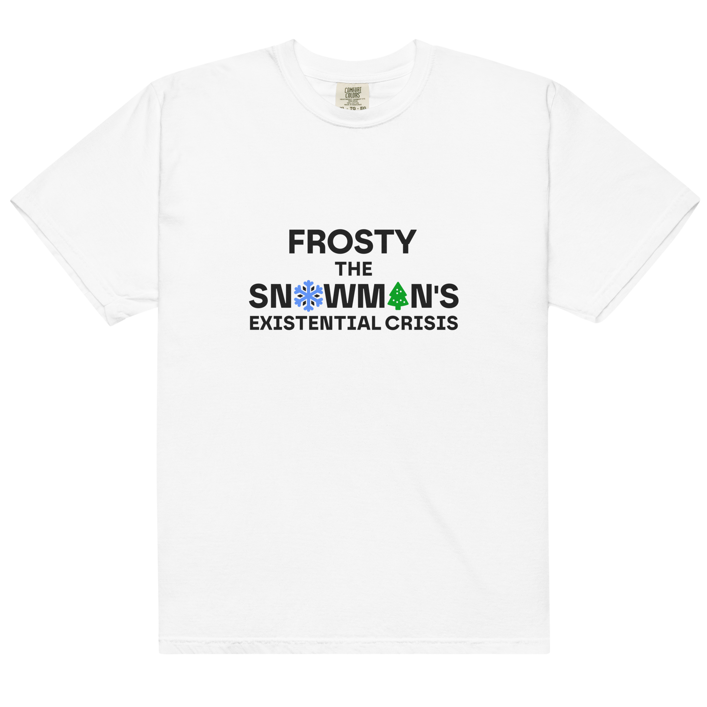 White heavyweight tee - Snowman / Unisex