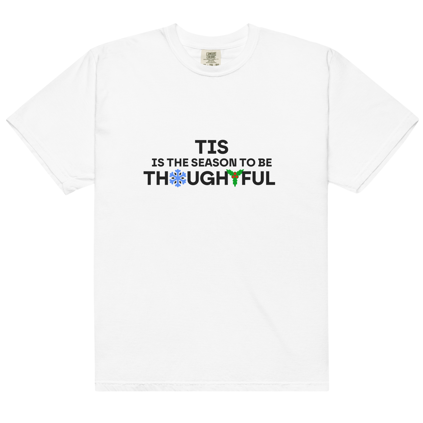 White heavyweight tee - Thoughtful season / Unisex