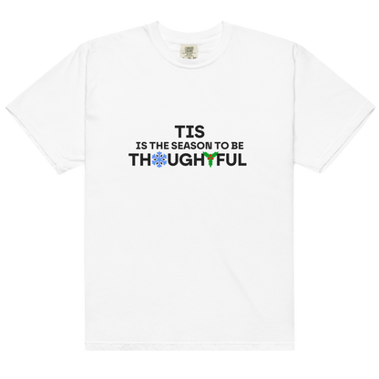White heavyweight tee - Thoughtful season / Unisex