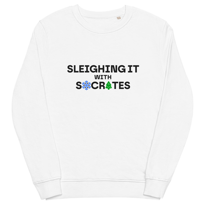 White organic sweatshirt - Socrates / Unisex