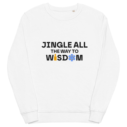 White organic sweatshirt - Wisdom / Unisex