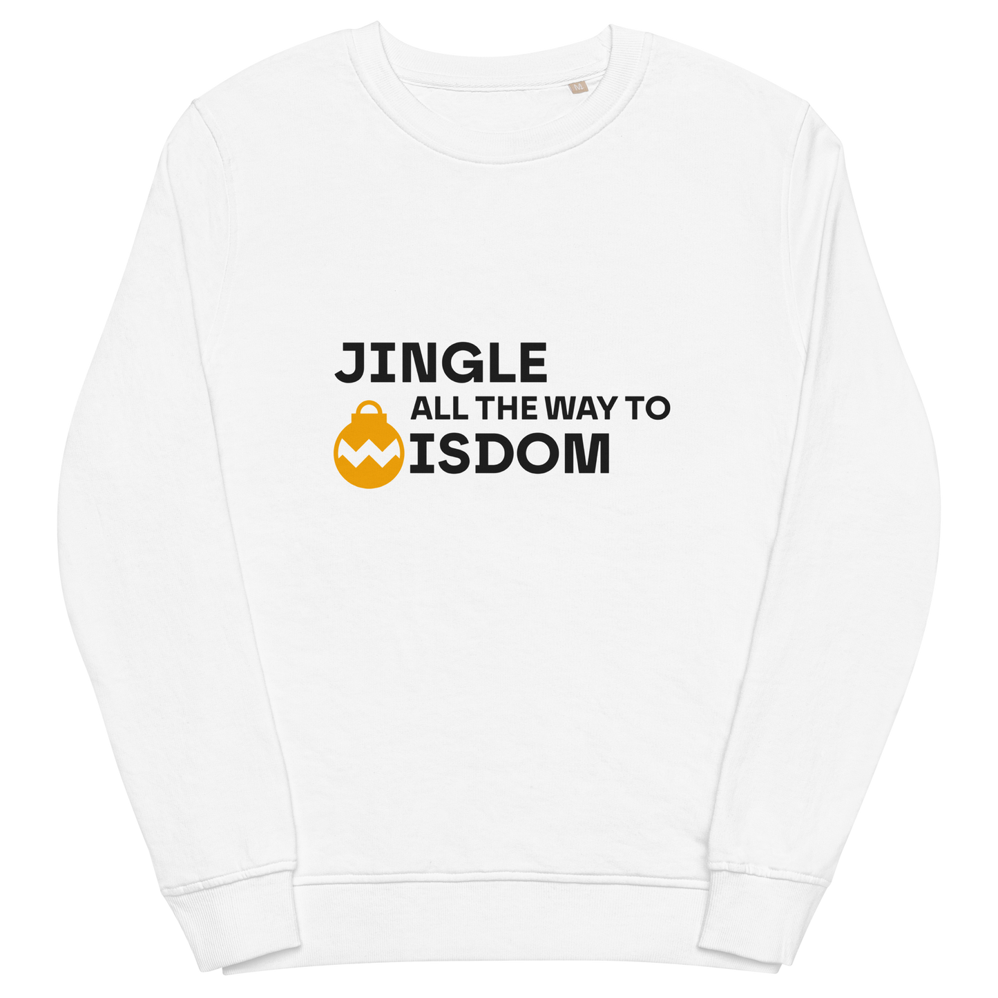 White organic sweatshirt - Wisdom / Unisex