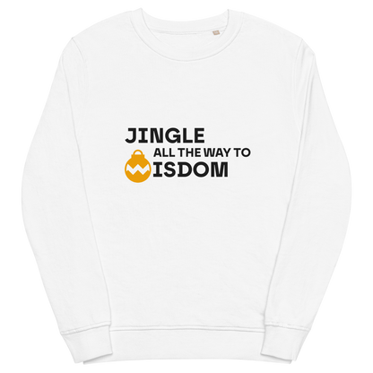 White organic sweatshirt - Wisdom / Unisex